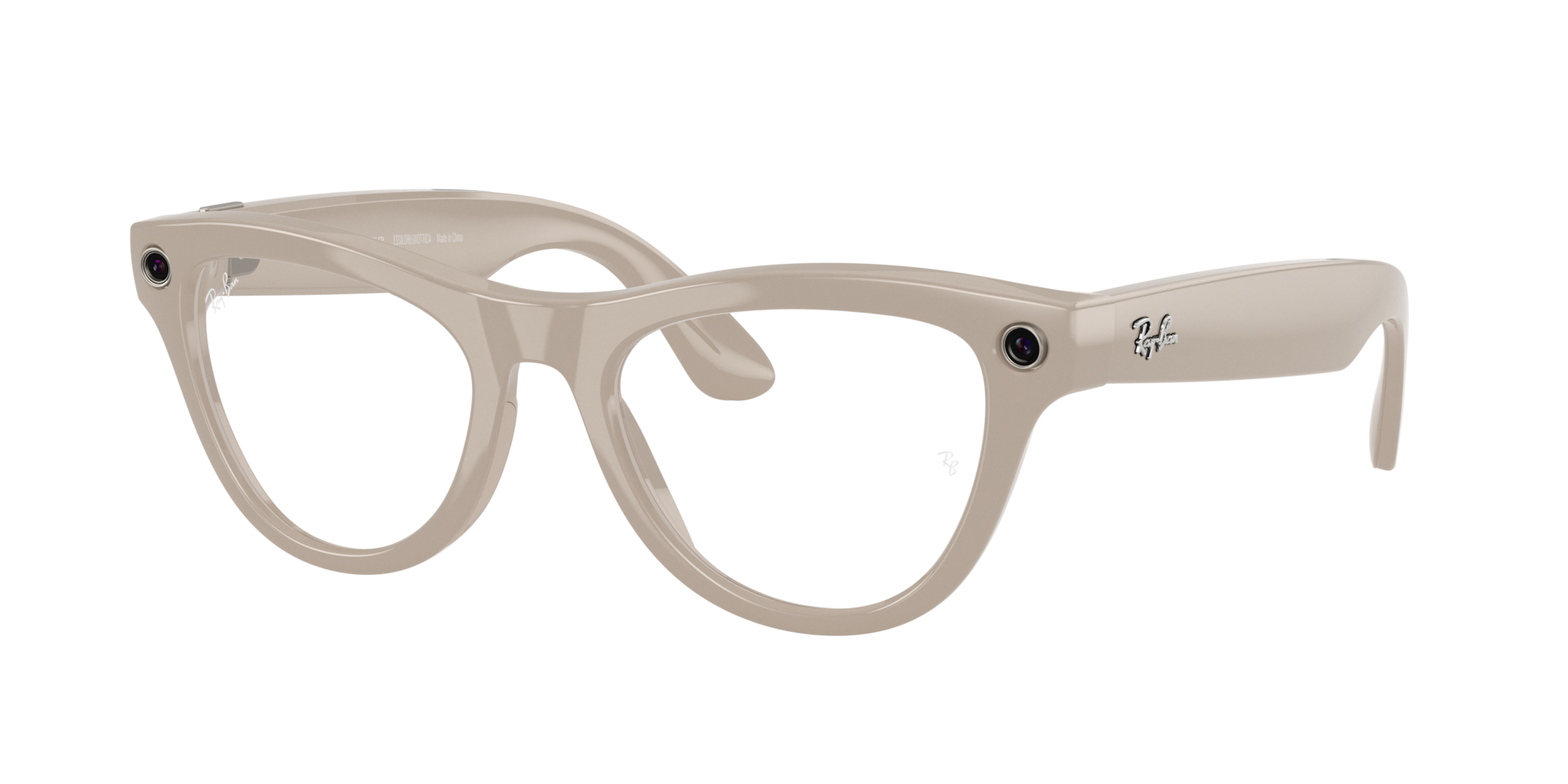 Ray-Ban Unisex Ray-Ban Meta Gen 1 Skyler - Frame color: Chalky Gray, Lens color: Clear/Sapphire