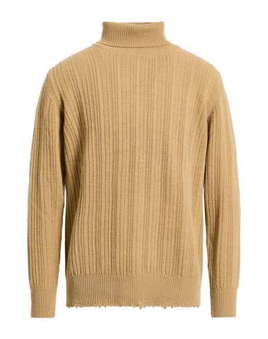 Man Turtleneck Camel Size M Virgin Wool