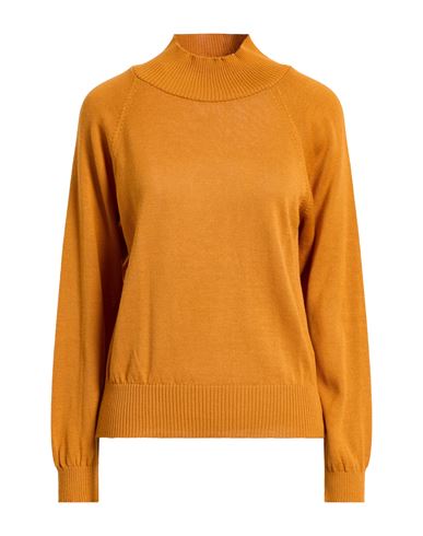 Crochè Woman Turtleneck Marigold Size M Merino Wool, Acrylic