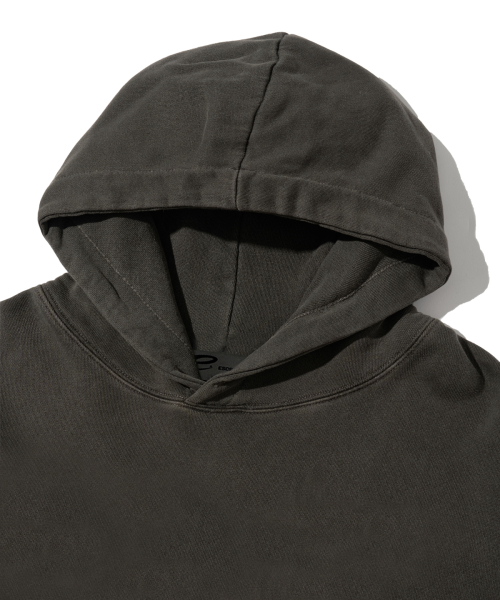 Logo Assembly Print Pigment Hoodie Charcoal
