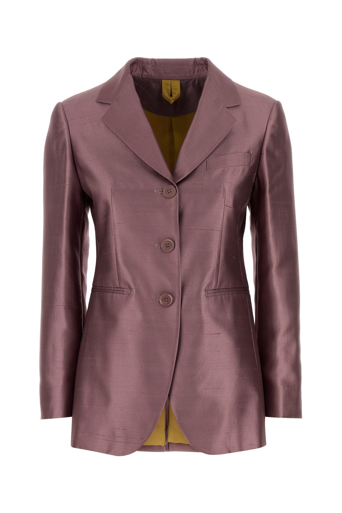 Silk-Cotton Blazer — Purple