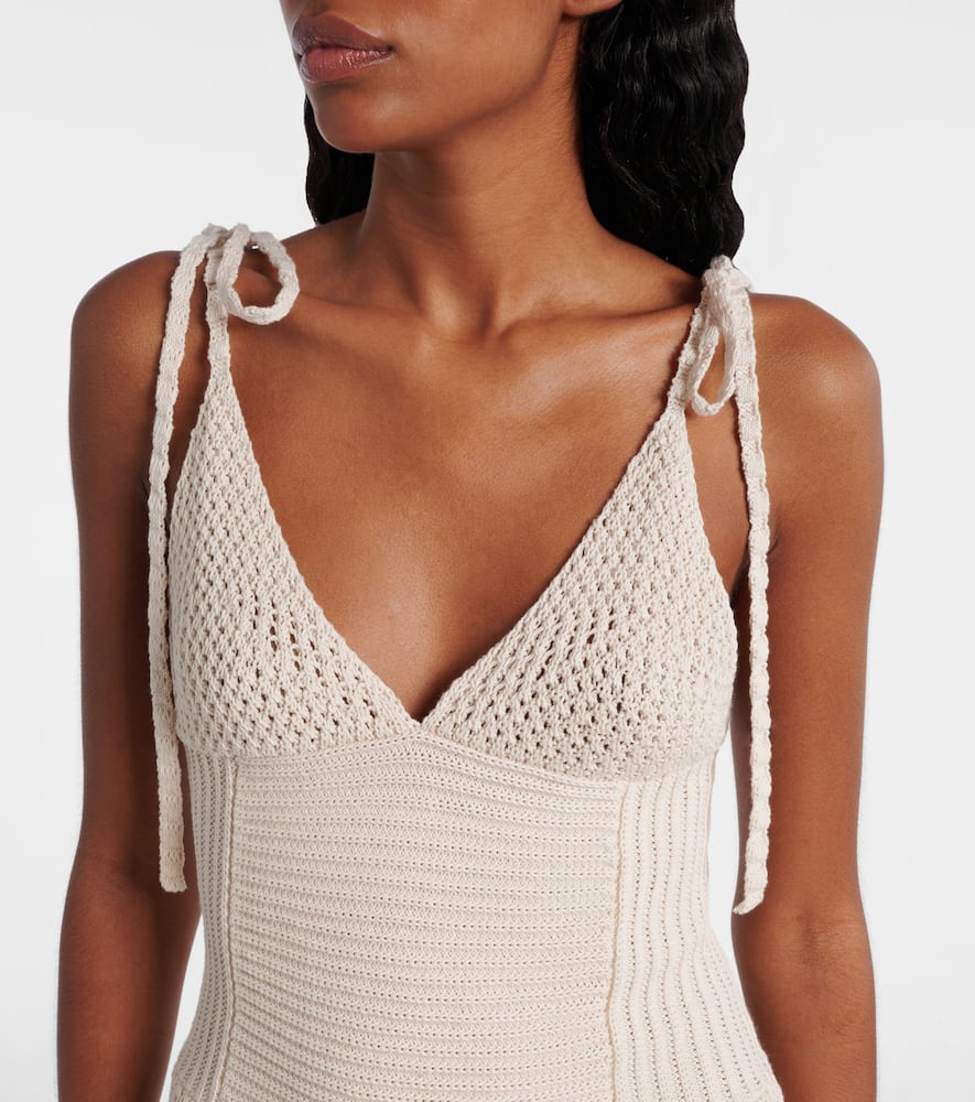Knitted cotton minidress