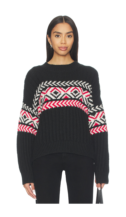 Sanctuary Intarsia Sweater in Black. XXL/2X. Also in S, XS, M, L, XL/1X