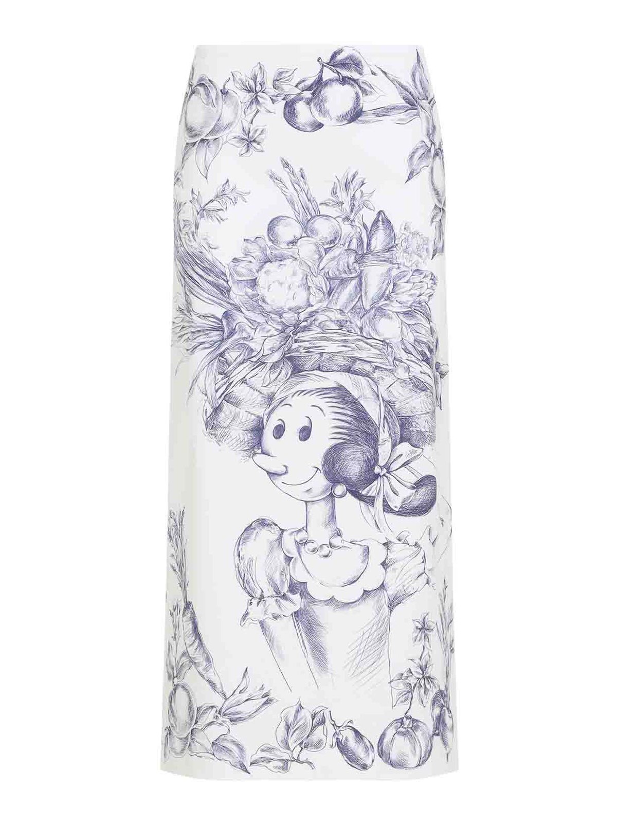 Printed Pencil Skirt