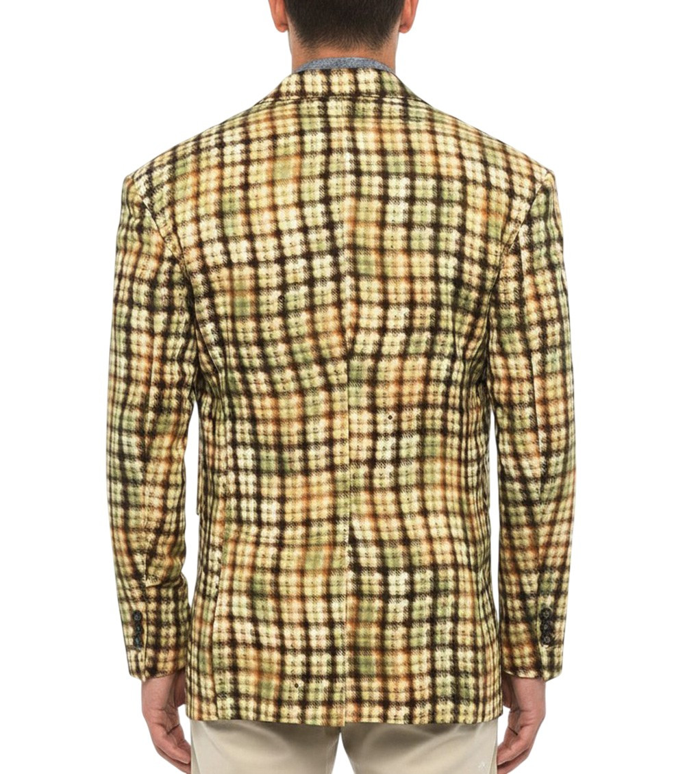 Yellow Notched Lapel Jacket