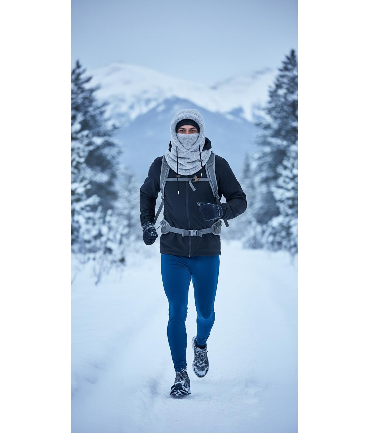 Sports Face Cover For Cold Weather - grey