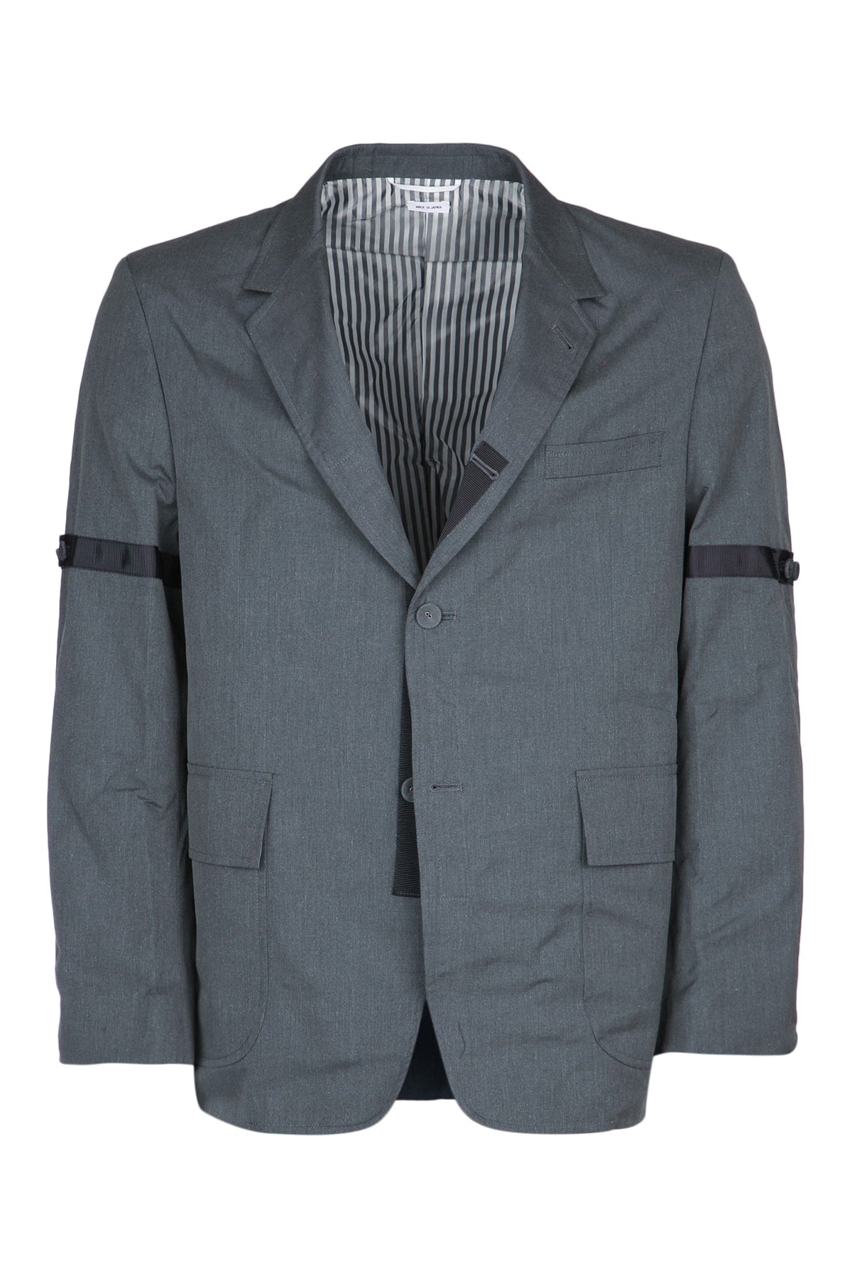 Wool-Blend Blazer — Gray