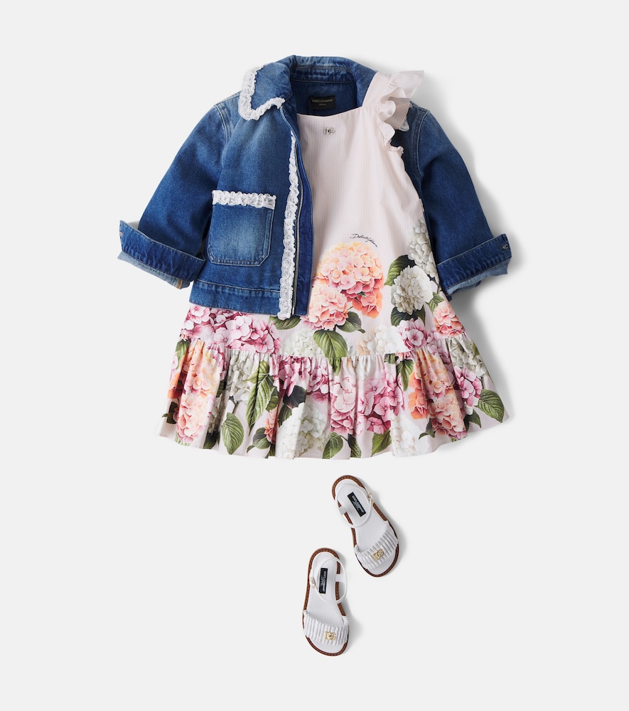 DG floral striped cotton dress