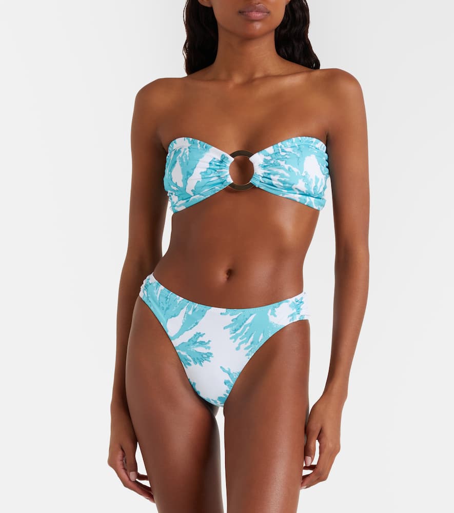 Carlotta printed bandeau bikini top