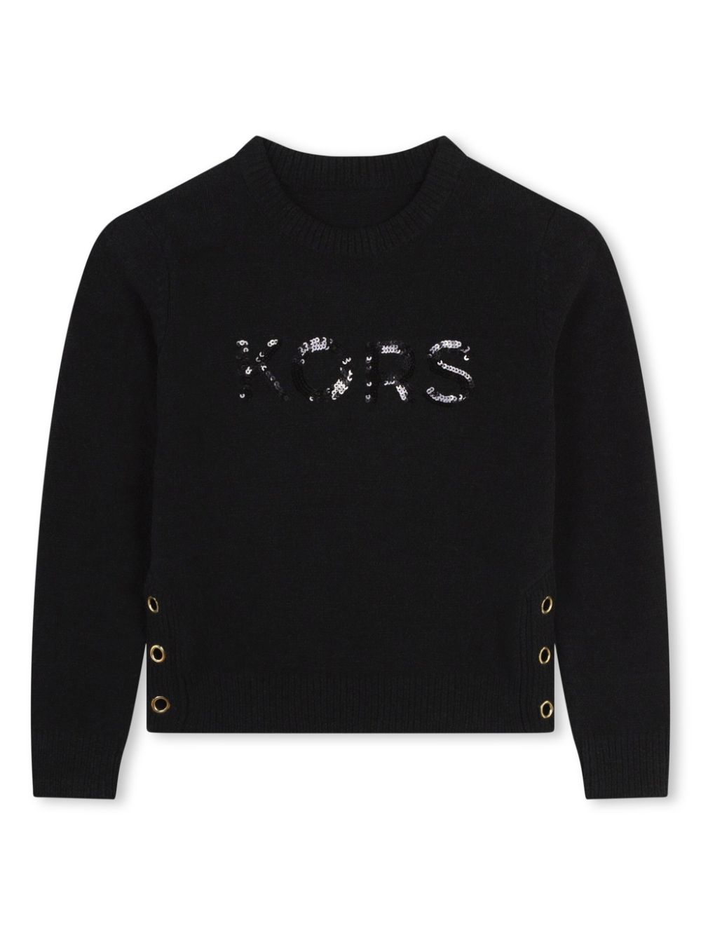 Sequin-logo jumper - Black