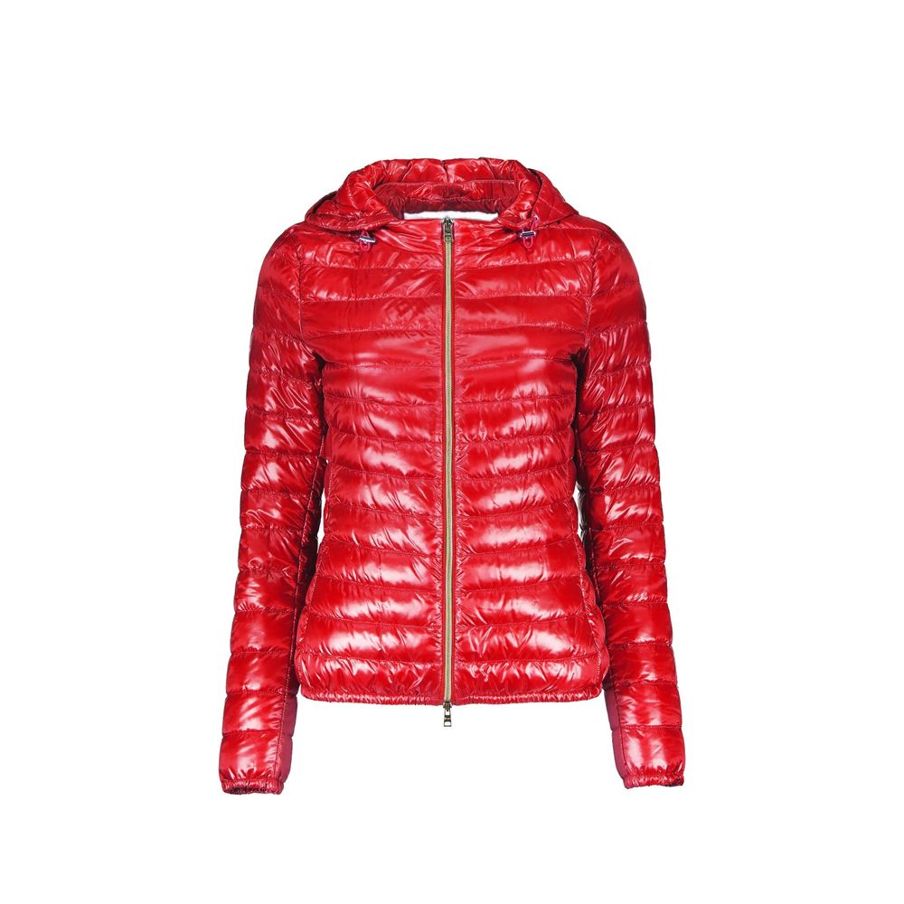 Quilted Polyamide Down Jacket — Red