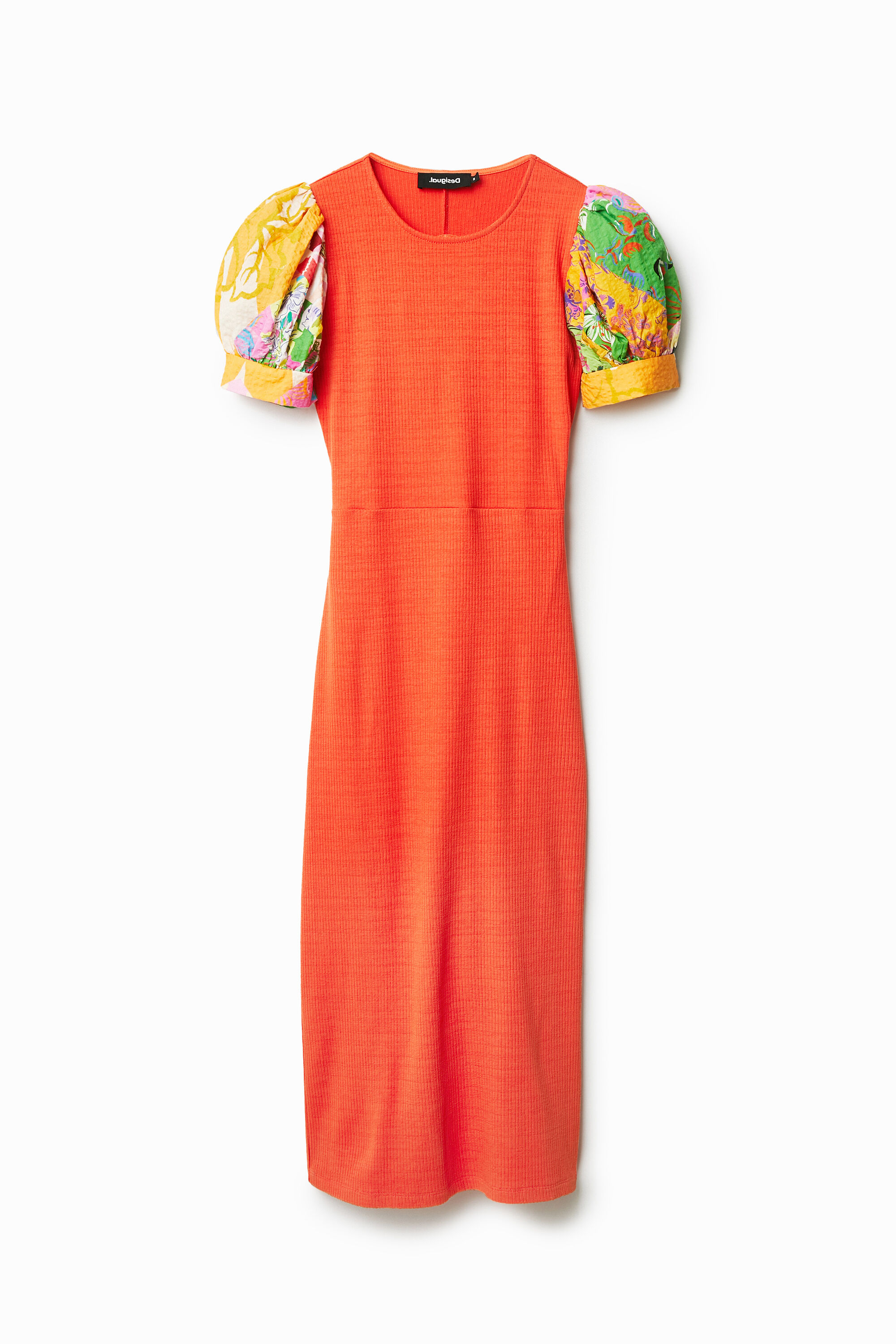 Back neckline midi dress