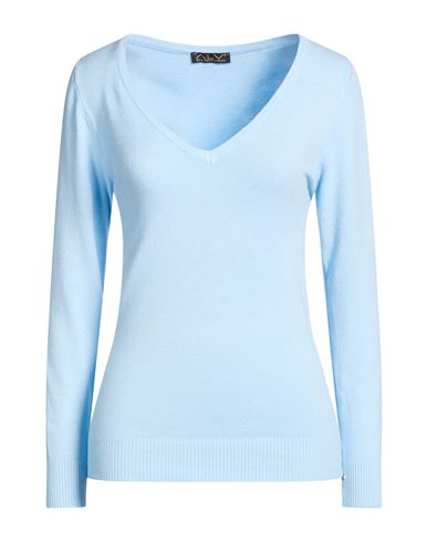 Woman Sweater Sky blue Size S/M Viscose, Polyamide, Polyester
