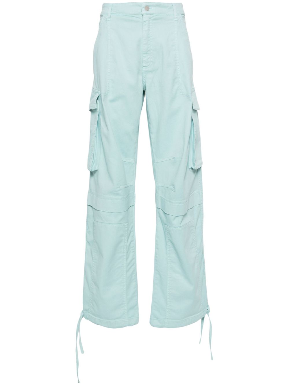 Wide-leg cargo trousers - Blue