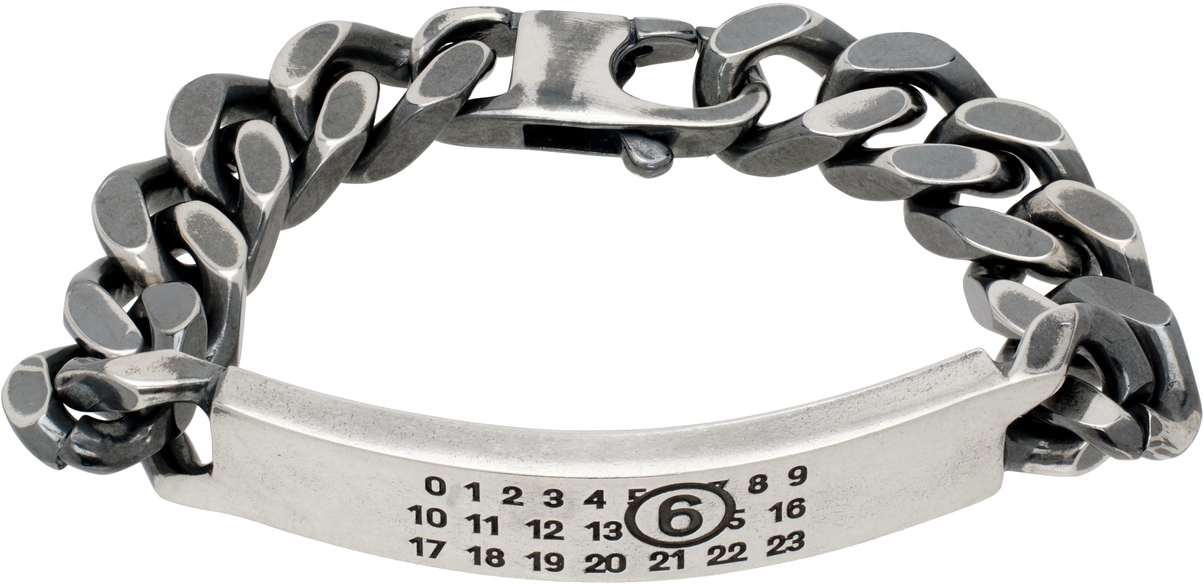 MM6 Maison Margiela Silver Classic Chain Bracelet