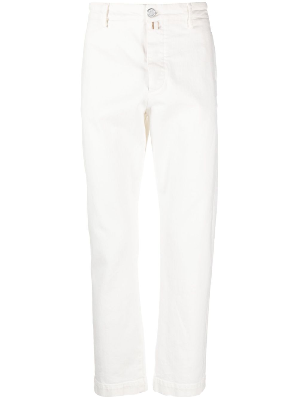 Logo-print straight-leg jeans - White