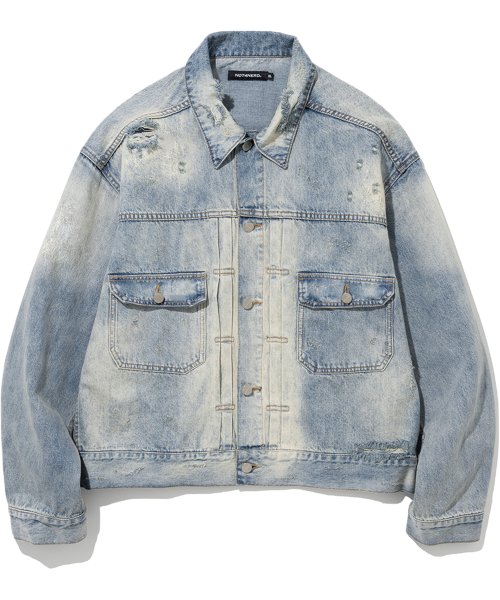 Dirty Wash Destroyed Denim Jacket Jacket