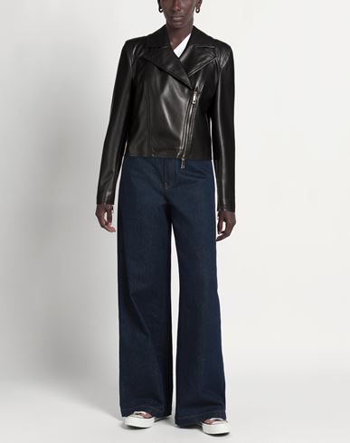 Woman Jacket Black Size L Polyurethane