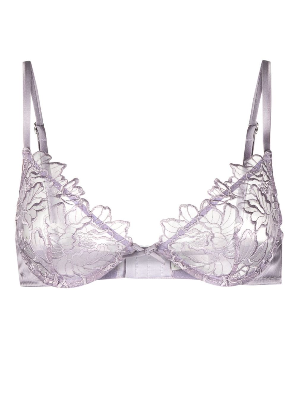 Whitney floral embroidery bra - Purple