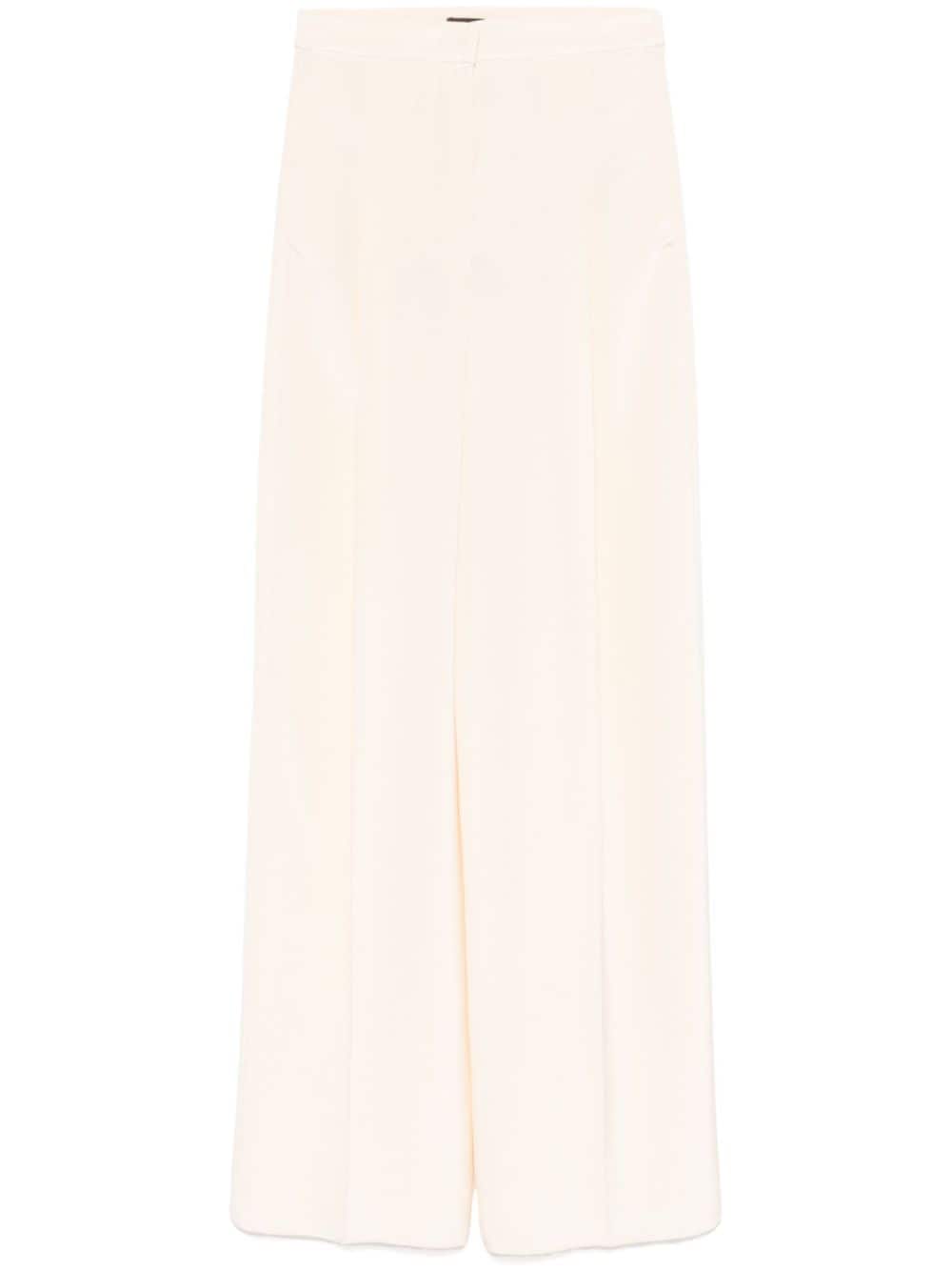 Crepe de chine trousers - Neutrals
