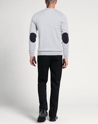 Man Sweater Light grey Size 36 Cotton
