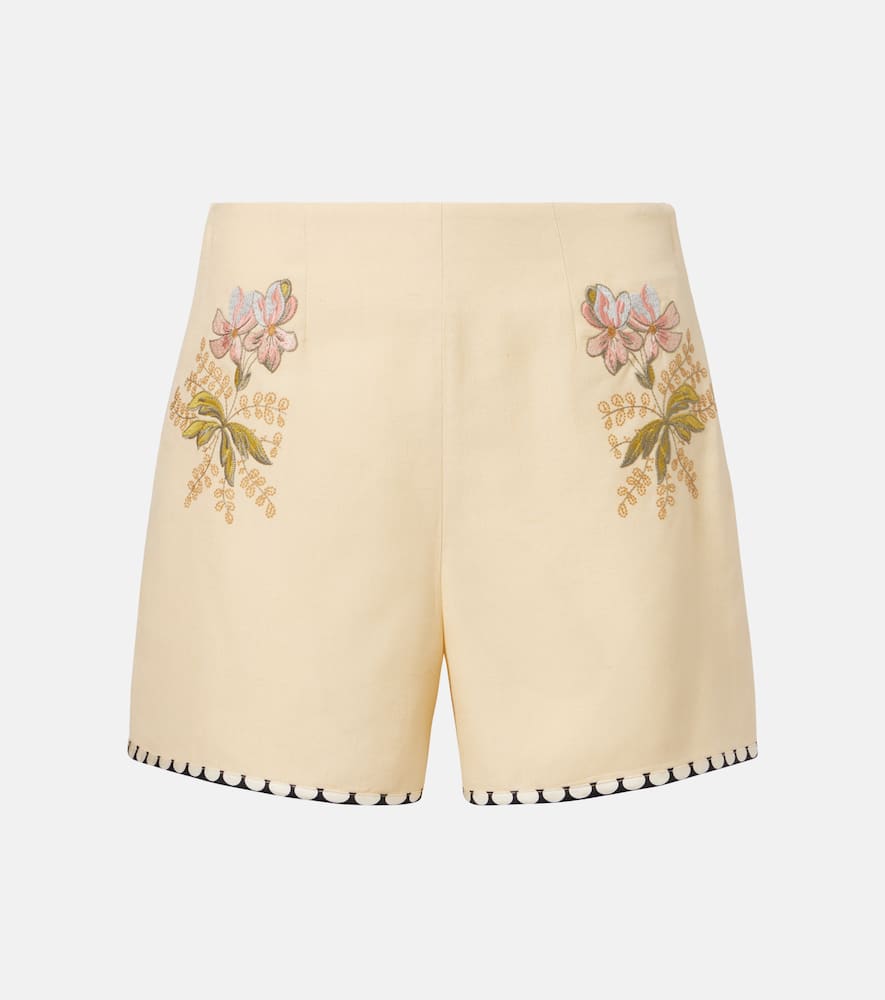 Escape floral embroidered shorts