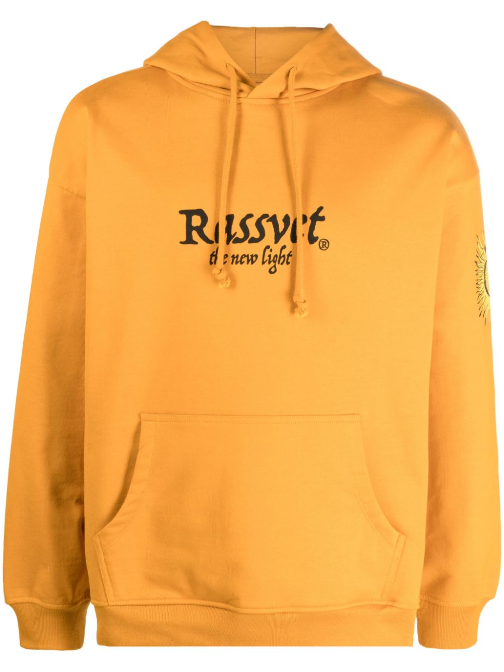 Mélange-effect cotton hoodie - Grey