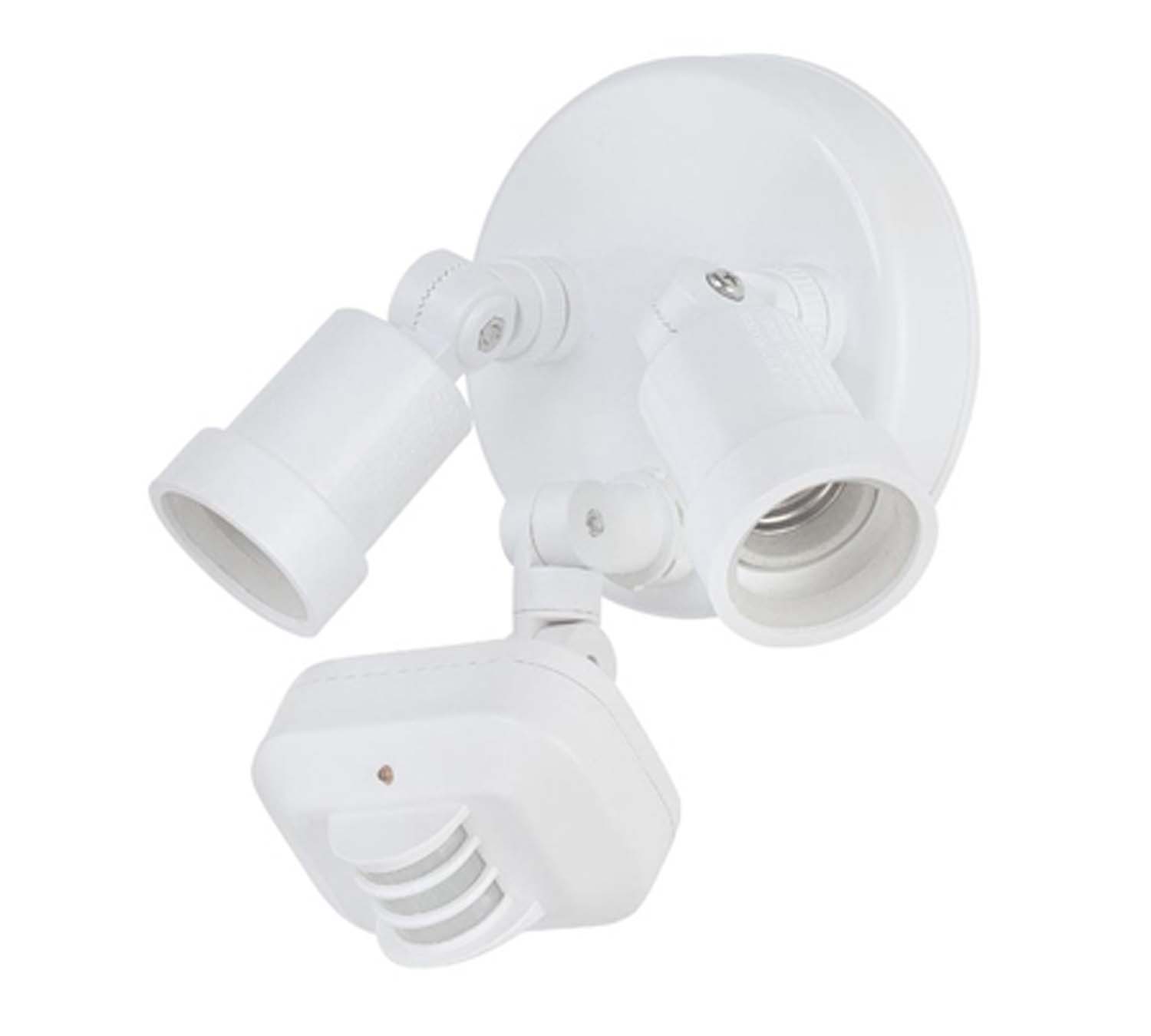 Gloss White Two Light Floodlight from the Motion Activated Floodlights Collection