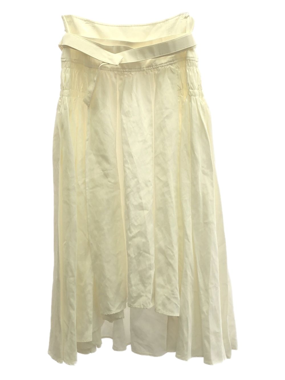 2010s pleated midi skirt - White