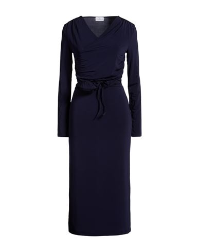 Woman Midi dress Blue Size M Viscose, Elastane
