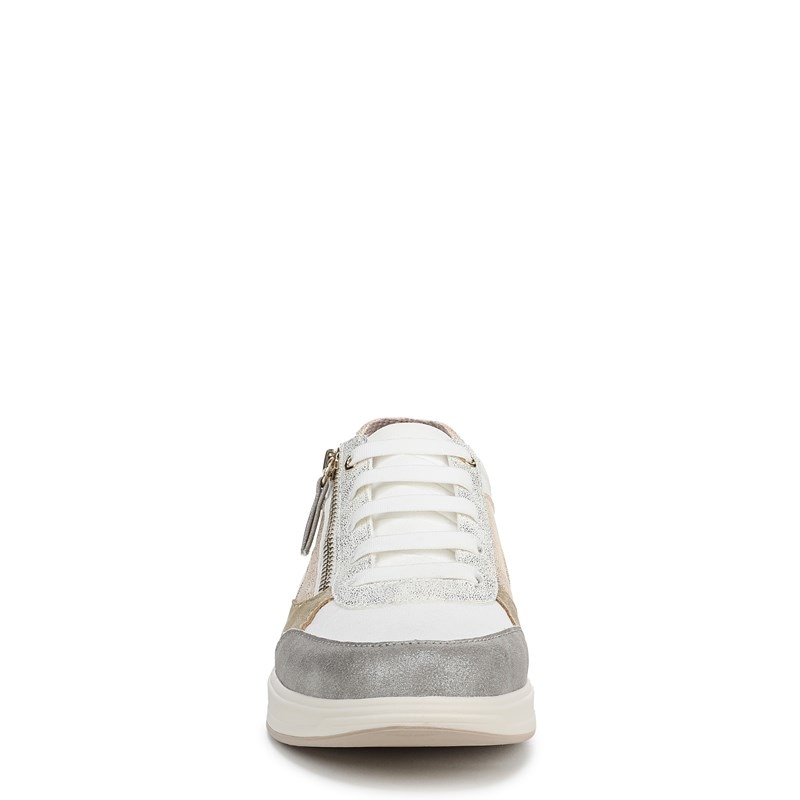 Women's Team Player Slip On Sneakers (White Multi Faux Leather)