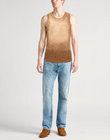 Man Sweater Brown Size 38 Cotton