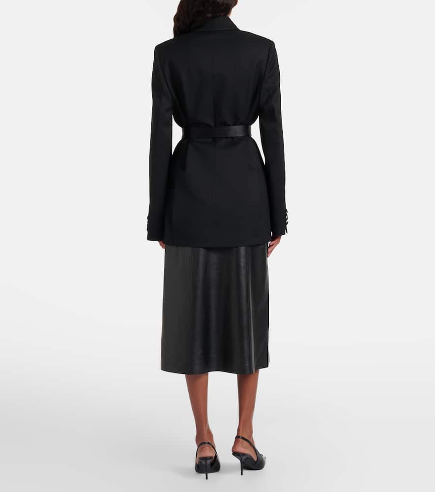 Leather pencil skirt
