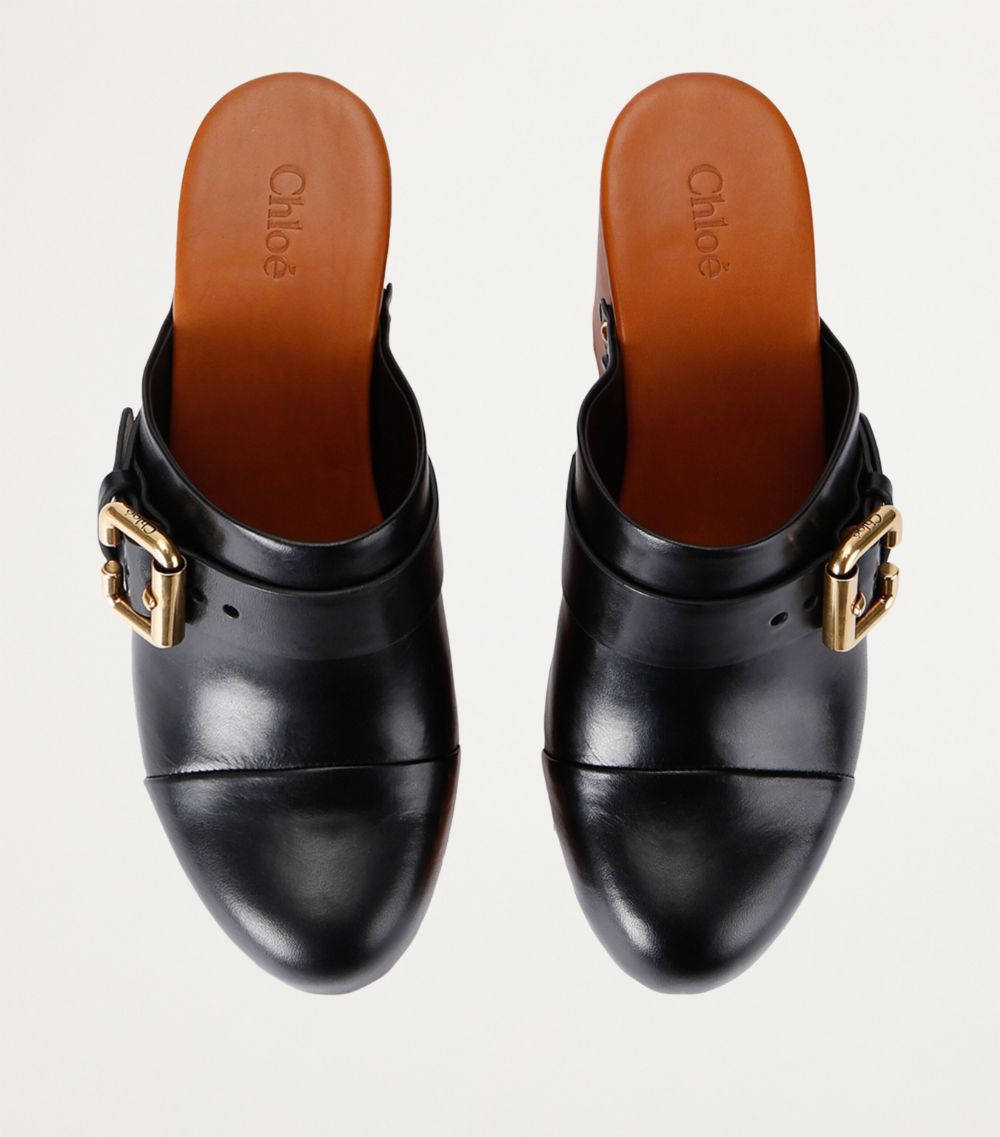 Leather Jeannette Heeled Mules 110