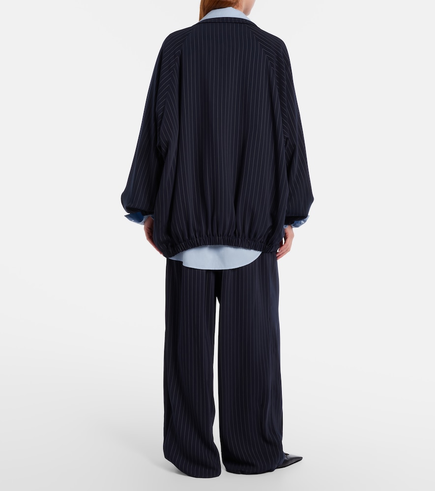Oakdale pinstripe wide-leg pants