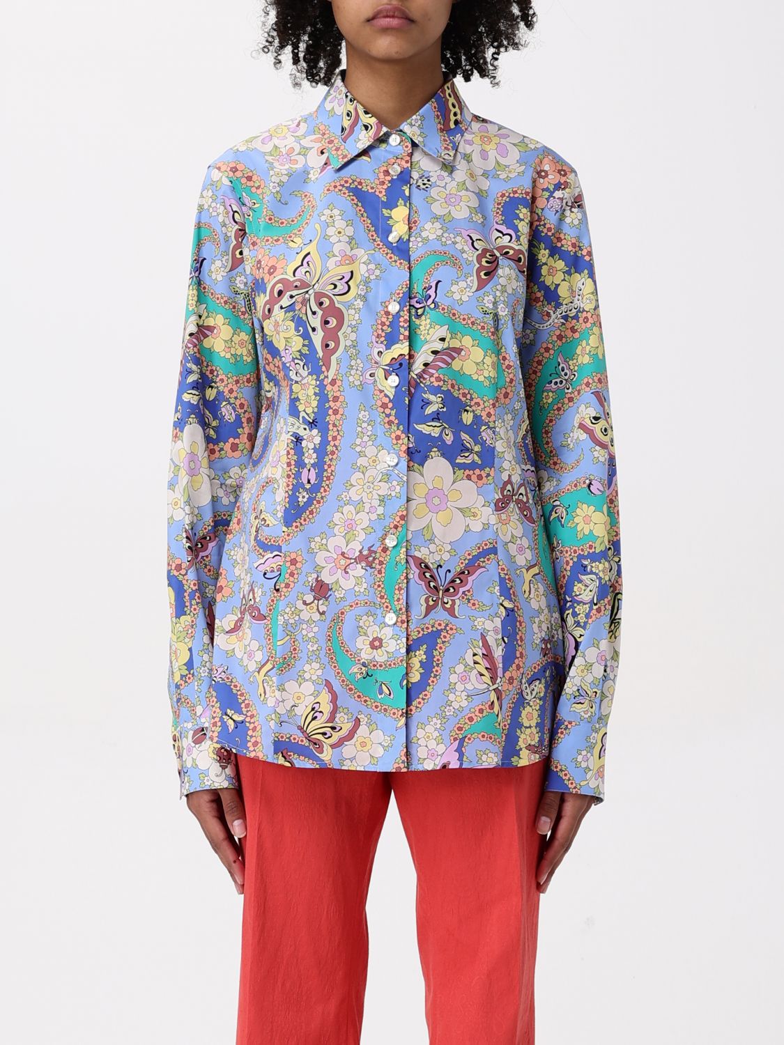 Floral-print shirt - Blue