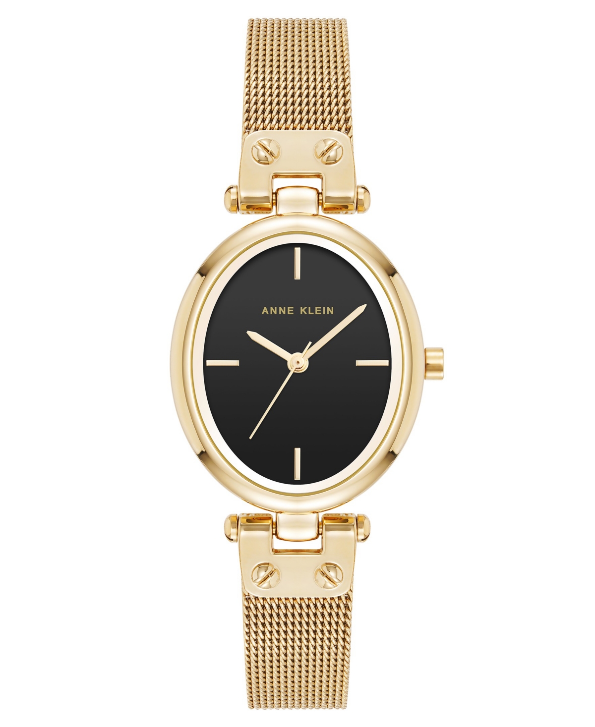 Women's Quartz Oval Gold-Tone Stainless Steel Mesh Watch 26mm - Gold-tone