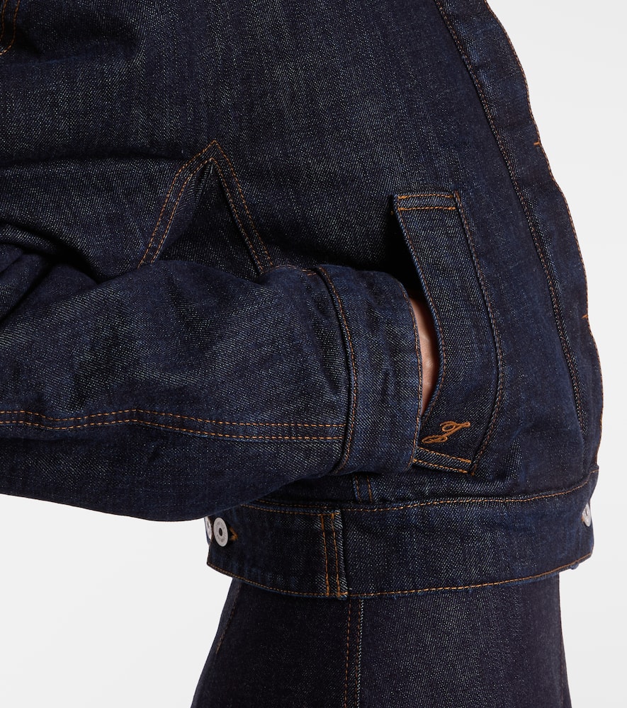 Denim blouson jacket
