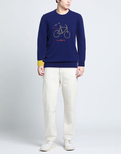 Man Sweater Bright blue Size 42 Wool, Viscose, Polyamide, Cashmere