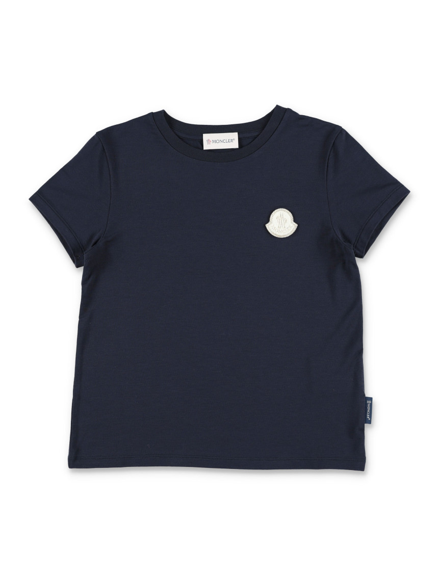 Kids Navy Blue Solid T-Shirt