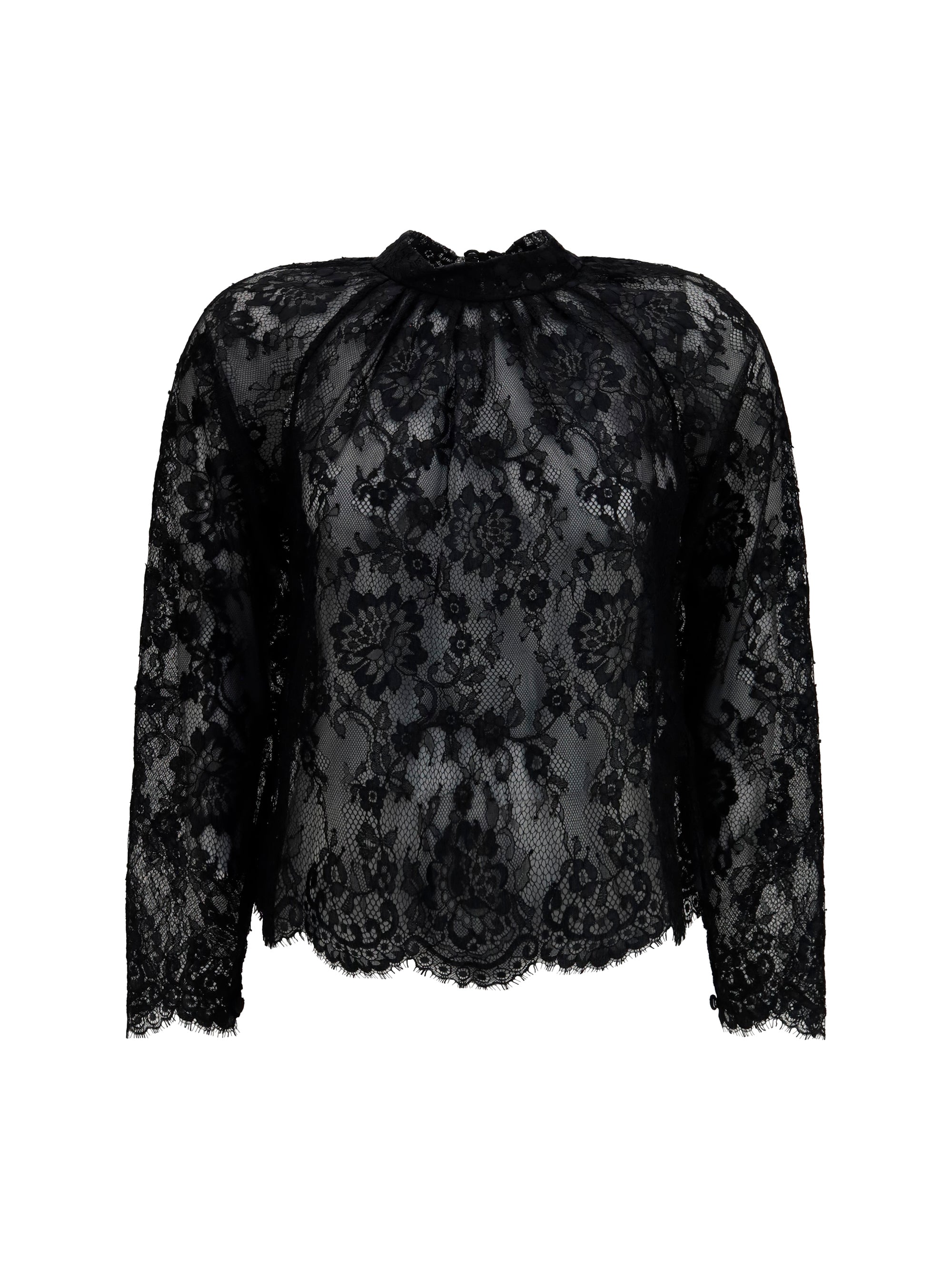 Lace Blouse — Black