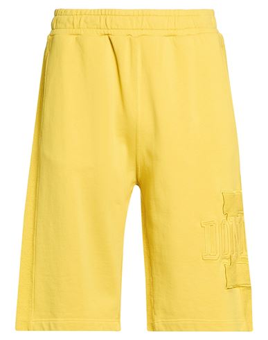 Man Shorts & Bermuda Shorts Yellow Size M Cotton