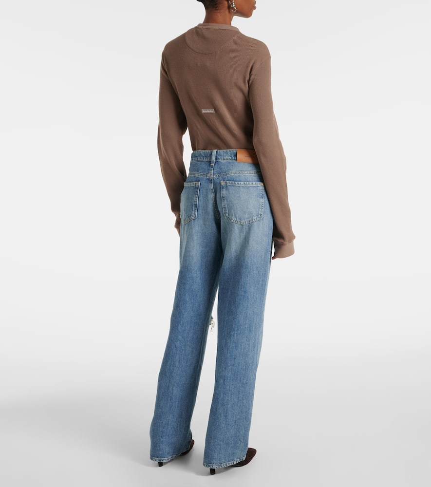 7 For All Mankind Tess distressed wide-leg jeans