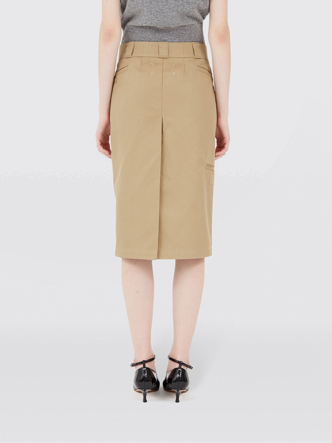 High-rise midi skirt - Neutrals