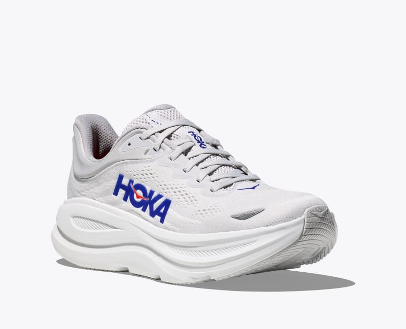 HOKA Men's Bondi 9 Shoes in Cosmic Grey/Ultramarine