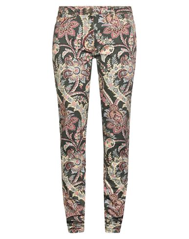 Woman Jeans Green Size 28 Cotton, Elastane