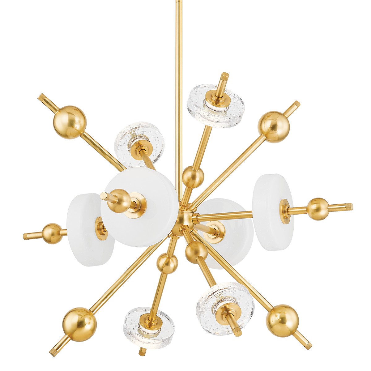 Aged Brass LED Chandelier from the Maynard Collection