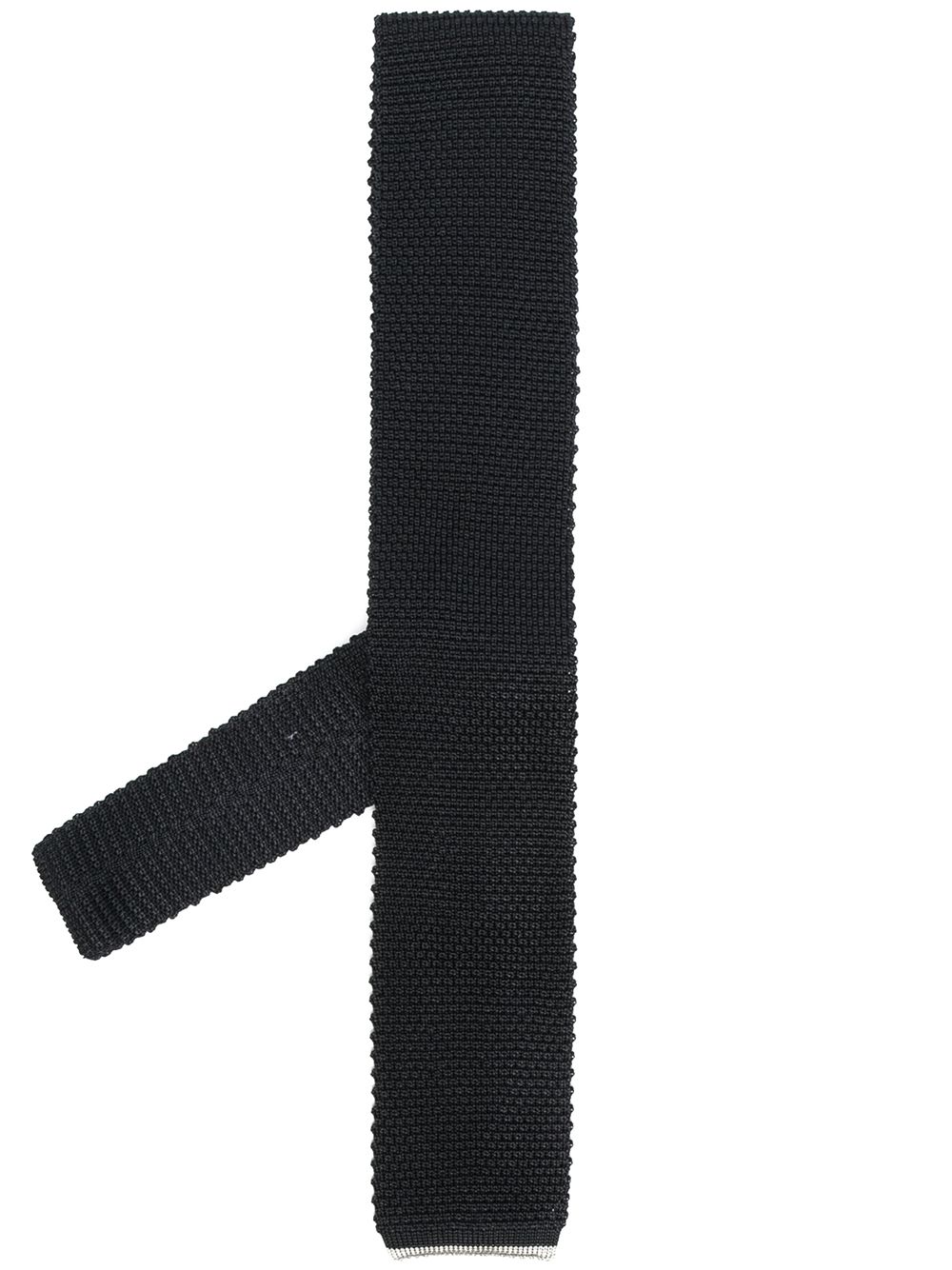 Knit silk tie - Blue
