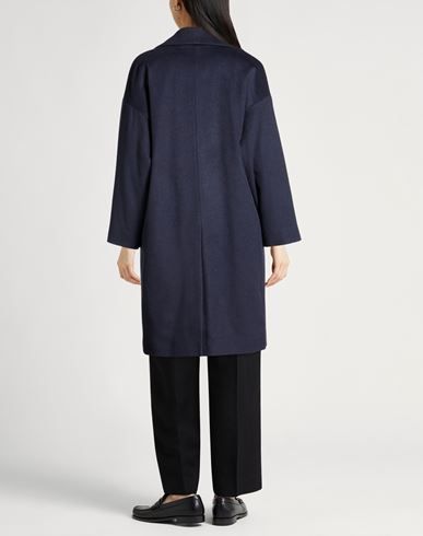 Woman Coat Midnight blue Size 4 Wool