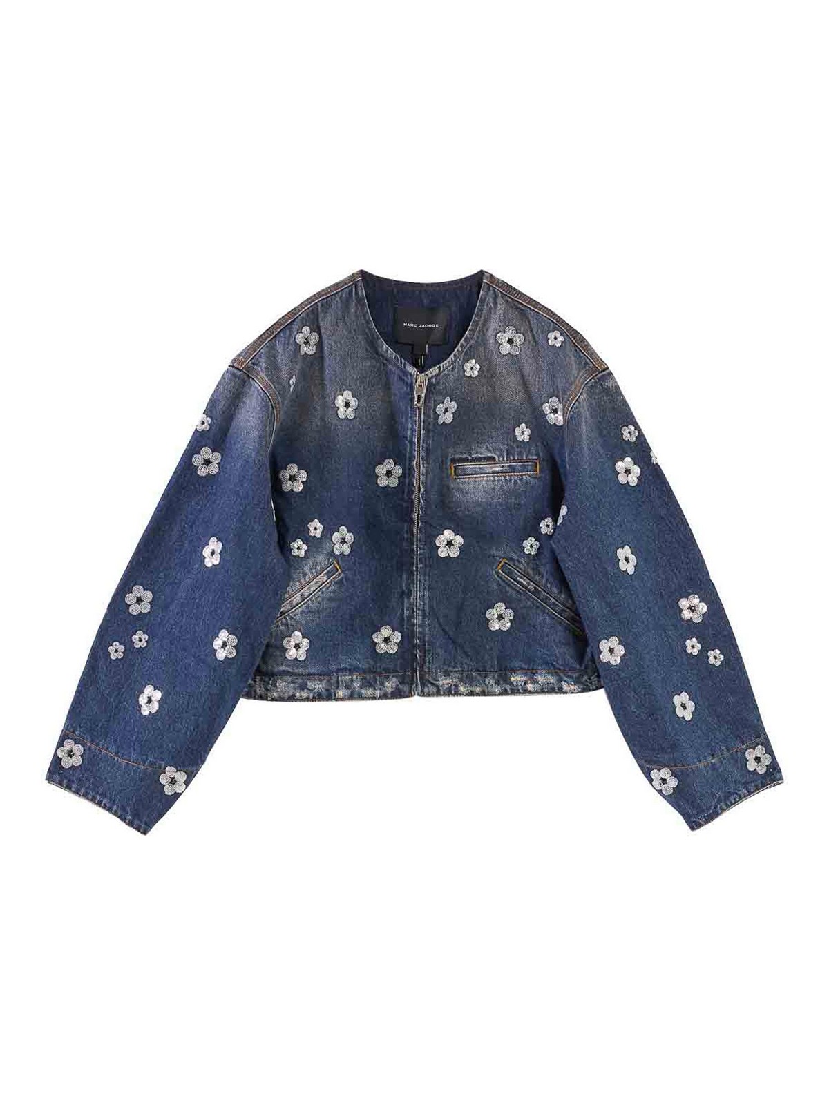 Sequin Daisy Cropped Jacket